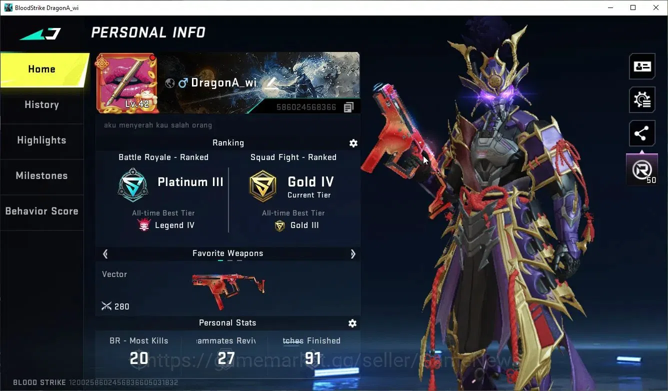 Blood Strike Accounts ASIA|ETERNAL Zero-ODA+ 12 ULTRA[Ethan,Kraken,M4A1, image 2