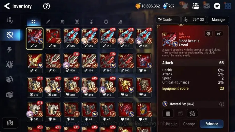 Epic Seven Accounts Global | 7ML(E. Ilynav,LC Bellona R.Light,R.Violet image 10