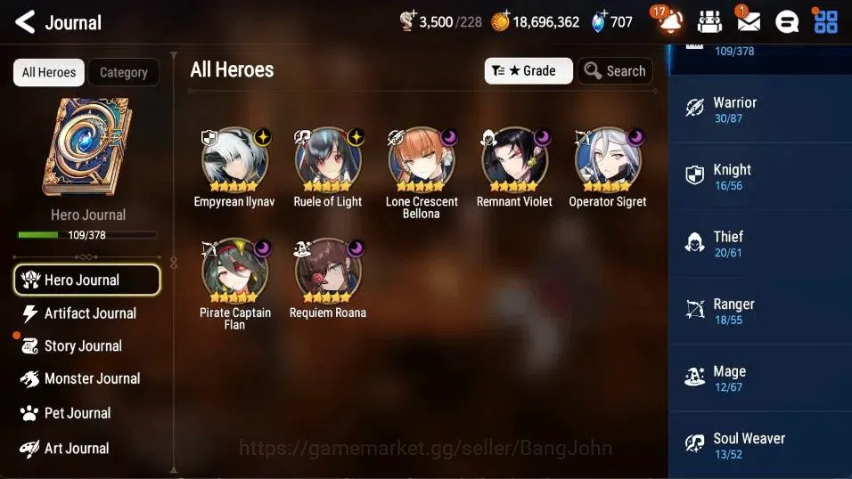 Epic Seven Accounts Global | 7ML(E. Ilynav,LC Bellona R.Light,R.Violet image 6