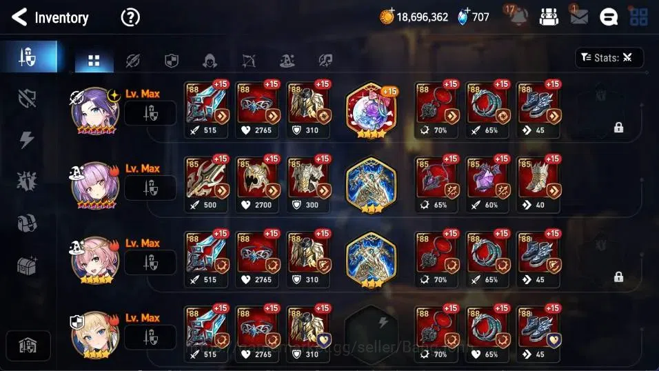 Epic Seven Accounts Global | 7ML(E. Ilynav,LC Bellona R.Light,R.Violet image 9