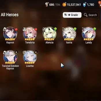 Epic Seven Accounts Starter Global|Unverif|Starter New Era|2 ML(Lisette,TE. Kayron), Tenebria,Landy,Iseria|Theater