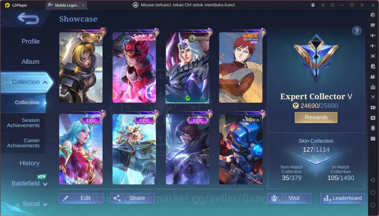 Mobile Legends: Bang Bang Accounts Global |Hero 85|Skin 127|Expert|CC Natalia|Valenti image 2