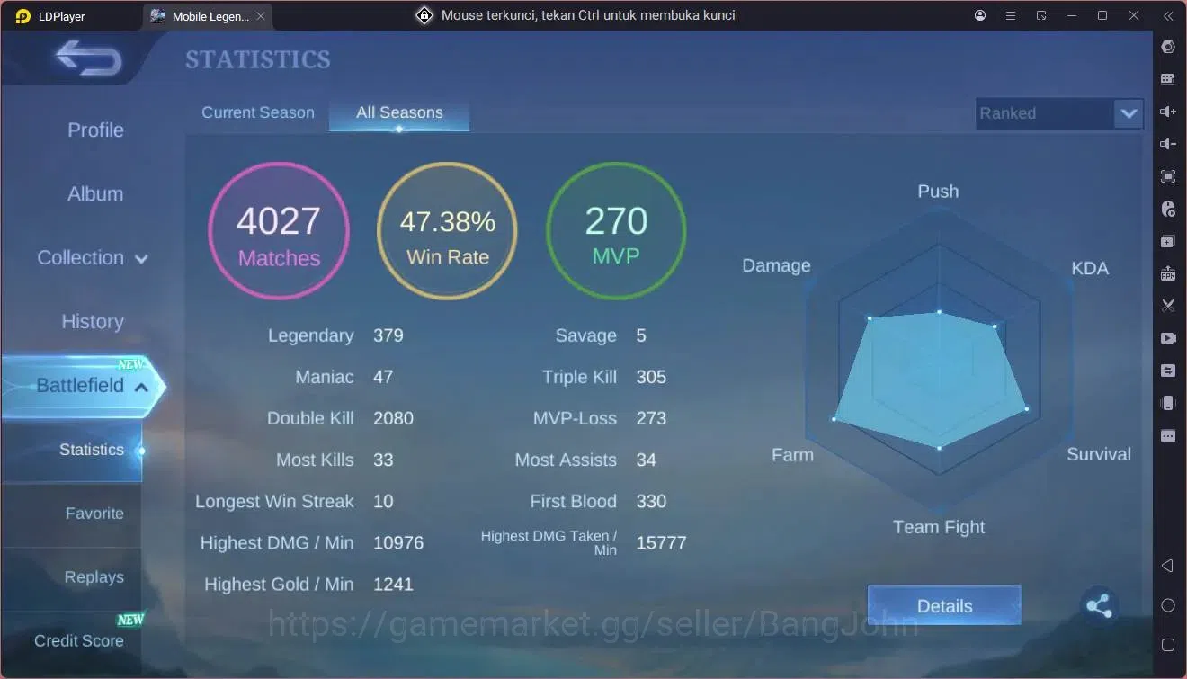 Mobile Legends: Bang Bang Accounts Global |Hero 85|Skin 127|Expert|CC Natalia|Valenti image 3