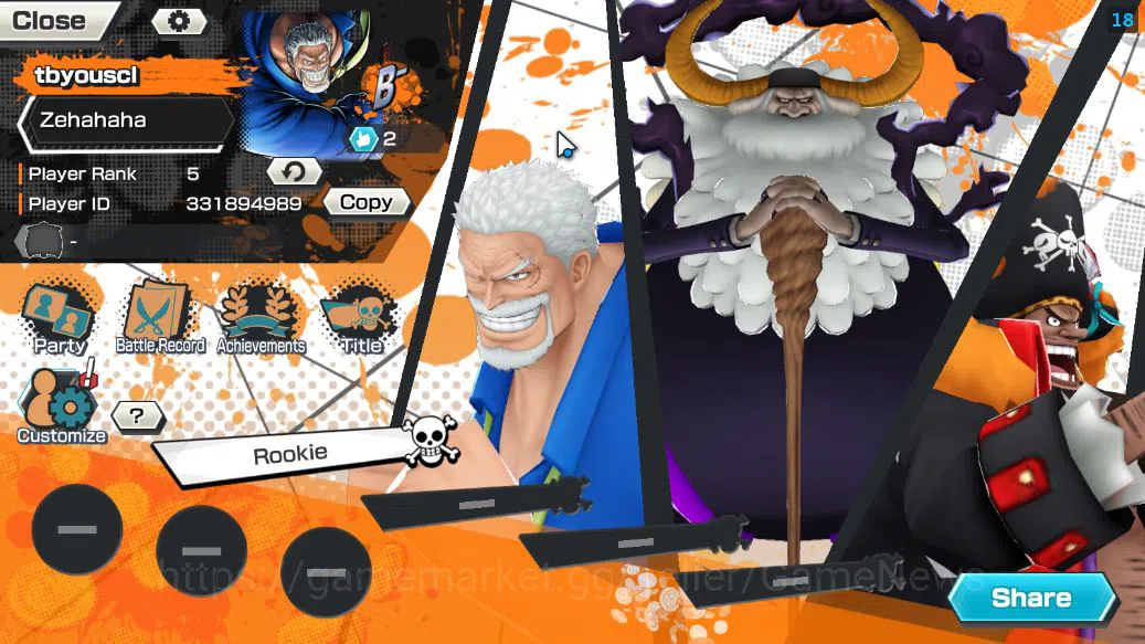 One Piece Bounty Rush Accounts Starter Global|5 EX | TFE D.Teach,T5E ST.Jaygarcia,Hunger Charlotte Linlin,Legendary 2