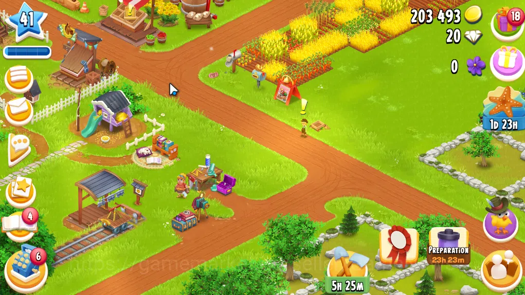 Hay Day Accounts Level 41 | Barn Storage 1100 + Silo Storage 625 | 203k Coins, 20 Diamonds |CN ON|Log Supercell ID|Take 3