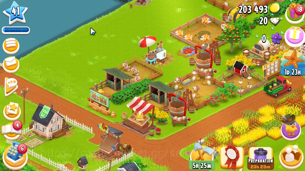 Hay Day Accounts Level 41 | Barn Storage 1100 + Silo Storage 625 | 203k Coins, 20 Diamonds |CN ON|Log Supercell ID|Take 4