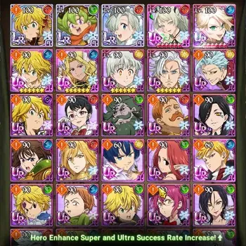 The Seven Deadly Sins: Grand Cross Accounts Starter Global|1M Power|1300+ Diamonds| Starter 3LR+5UR(Gawain,Thor,Lancelot,DK