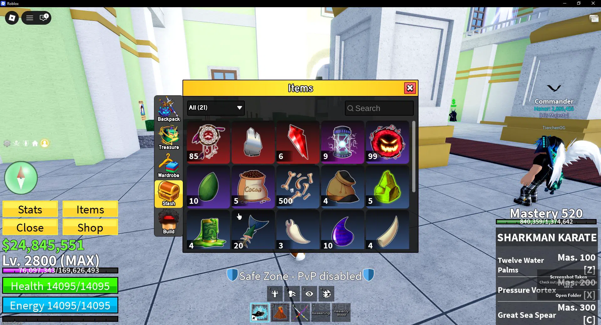 Roblox Accounts Blox Fruit|Lv 2800| Angel V4| 3 Myth WP (CDKatana,HScythe,SGuitar) + 3 Myth Fruits (Shadow,Gas,Gravity 4
