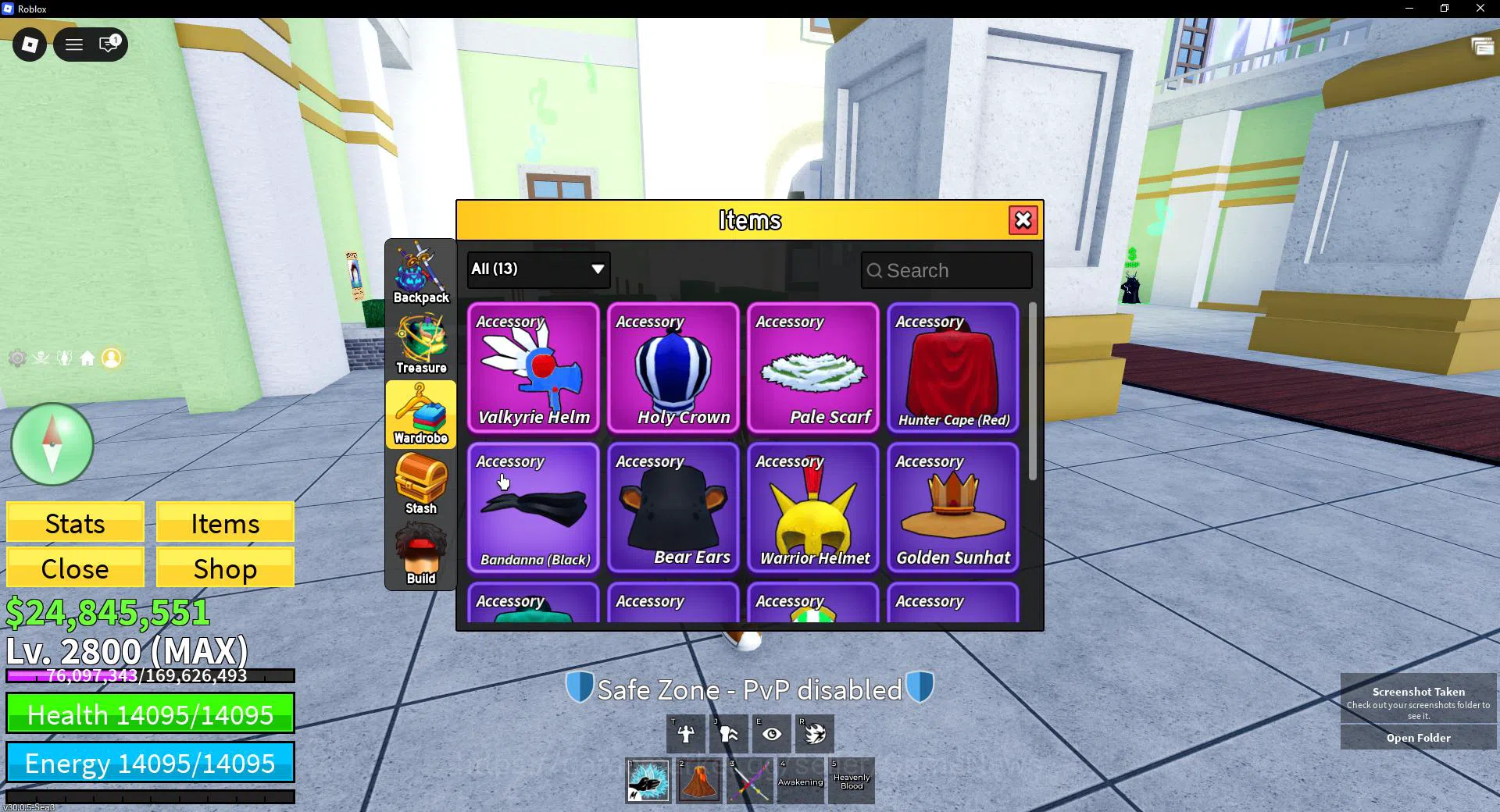 Roblox Accounts Blox Fruit|Lv 2800| Angel V4| 3 Myth WP (CDKatana,HScythe,SGuitar) + 3 Myth Fruits (Shadow,Gas,Gravity 6