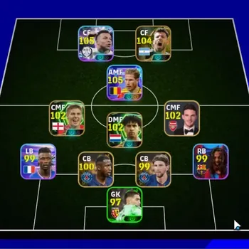 eFootball Accounts Legends & Iconic Players Android|Power 2704|7 Show Time Kylian Mbappe,Kevin De Bruyne|6 Epic Sergio