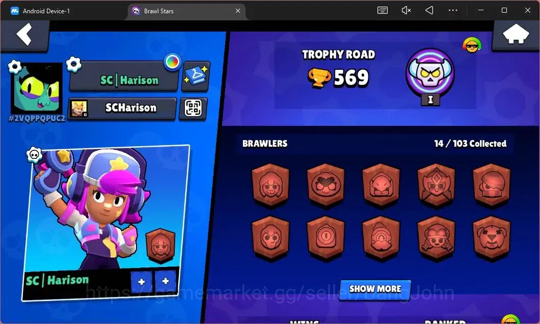 Brawl Stars Accounts Global |569 Thropy|14 Brawler| 3 Max Hypercharge ( image 2