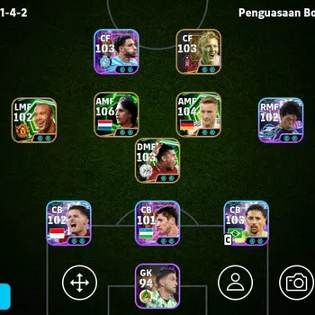 eFootball Accounts Legends & Iconic Players Mobile|PW 3172|Johan Cruyff Epic,Marvo Van Basten Epic,Marco Reus Epic,Eden