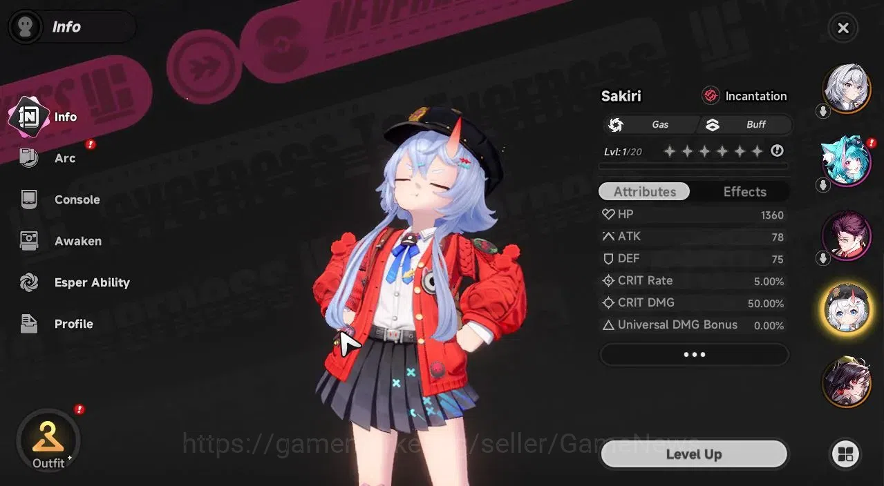 Neverness to Everness Accounts Global NA|HL 3|2 SSR [Hotori,Sakiri] +1 S-Class Ch image 2