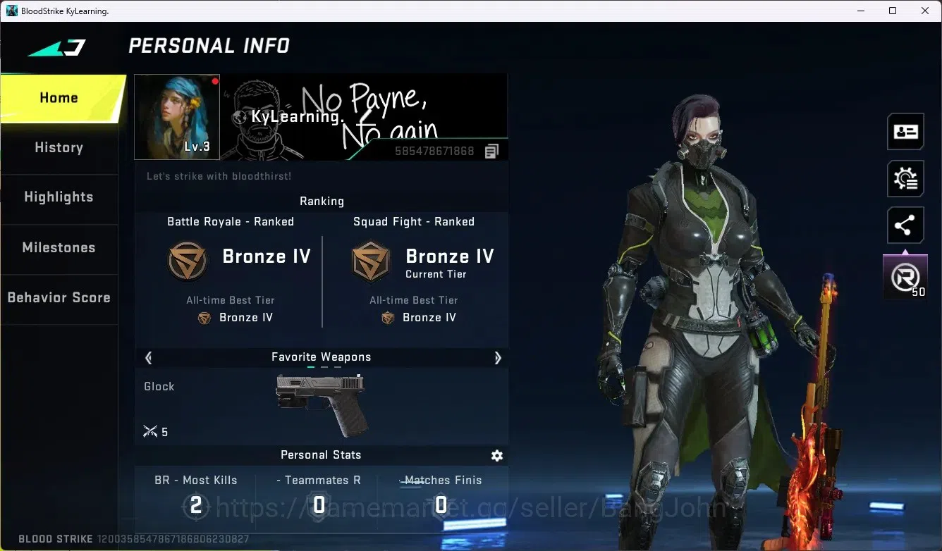 Blood Strike Accounts ASIA | 1 Ultra: M700 - Boitata | 2 Legendary Guns image 1