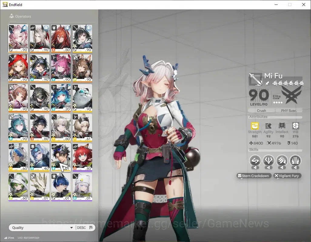 Arknights: Endfield Accounts ASIA|Lv 60|55k Oro+312 Ori|9 SSR (5 Limit)+16 (*6W image 2