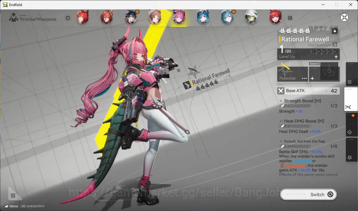 Arknights: Endfield Accounts NA EU |2Limit+1Sign |Laevatain Sign,Yvonne P1,Embe image 12