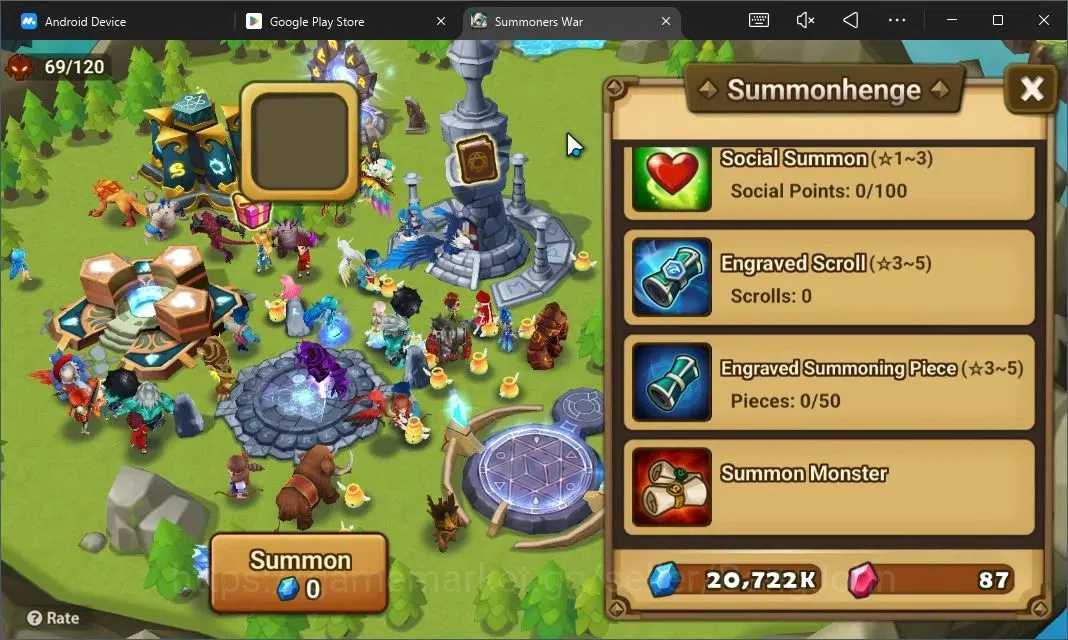 Summoners War: Sky Arena Accounts Starter GLOBAL | NB 5 TESHAR,Starter Gacha 115 12Y+160 11Y Scrool, 3 Legendary All 7