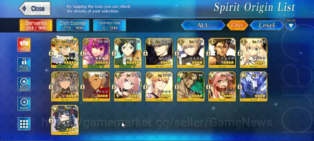 Fate-Grand Order Accounts NA Orleans Lv 22| 2 SSR Skadi Caster & Waver | CE Black Grail |Free SSR Selector|Birthday 1