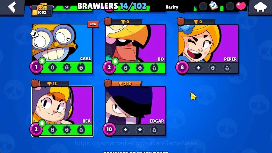 Brawl Stars Accounts 1002 Trophy | 14 Brawlers 2 Max Lvl (Shelly, Colt) image 10
