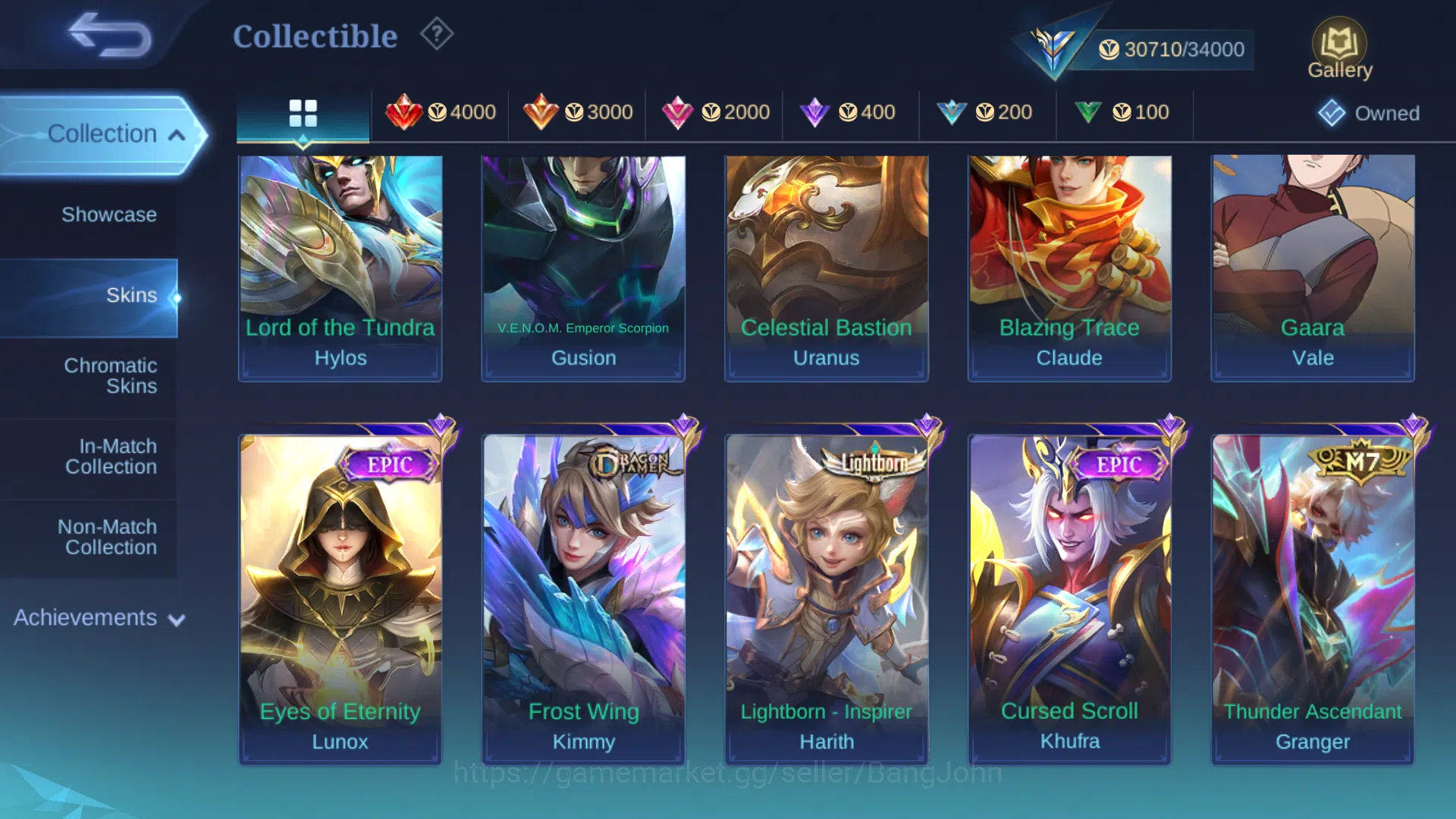 Mobile Legends: Bang Bang Accounts Spec MM | Prime Grangger | Blazing Claude | Dragon image 9