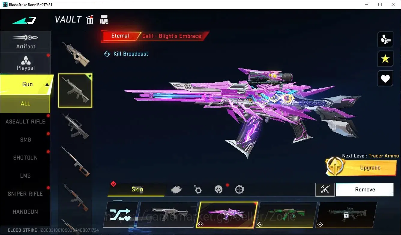 Blood Strike Accounts Others ASIA|1 ETERNAL:Galil Blight's Embrace|4 LEGENDARY Guns|Check SS|LogNetEase(BS709Z) 1