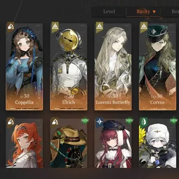 Reverse: 1999 Accounts Midgame Global|Lv 33|7 SSR 1 Limited|Rhiannon P3|CoppeliaP1,UlrichP1,Lorentz