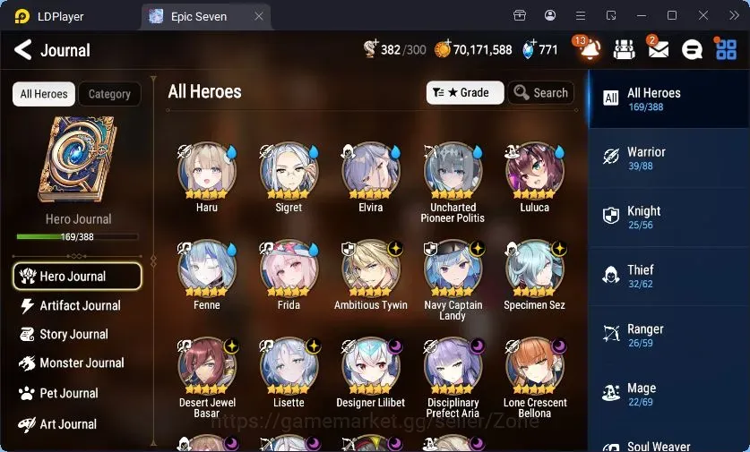 Epic Seven Accounts Limited Hero Global Unverif|12ML(S Sez,Lisette,DPAria,Etc)+Collab Haru|PoH ON|Stigma 93.1K|Theater 1