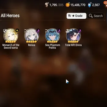 Epic Seven Accounts High-End GLOBAL UnVerif|NewEra|4 ML (TR Elvira,MS Iseria,Renoa,SP Politis)+Haru,A Ludwig,Cermia,Etc|52K