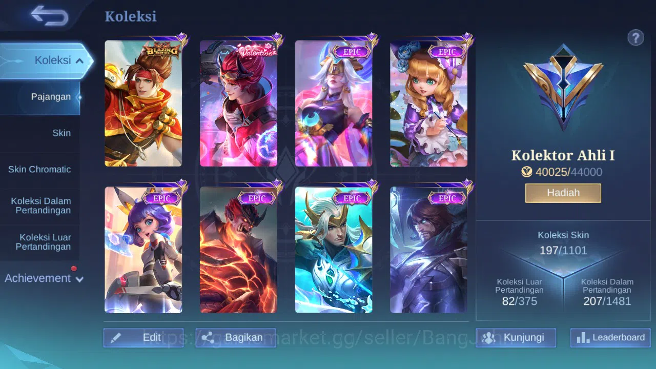 Mobile Legends: Bang Bang Accounts GLOBAL Hero 132 Skin 197 CC Nata | Dtamer Masha |  image 10