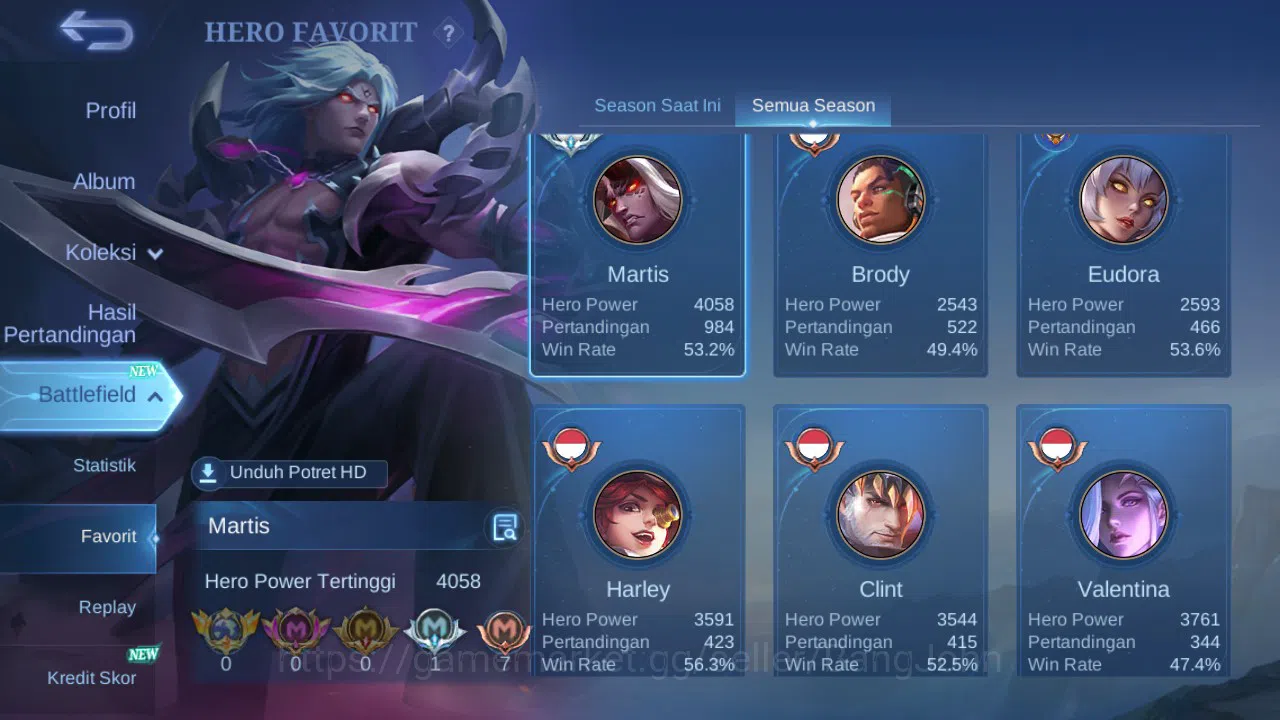 Mobile Legends: Bang Bang Accounts GLOBAL Hero 132 Skin 197 CC Nata | Dtamer Masha |  image 15