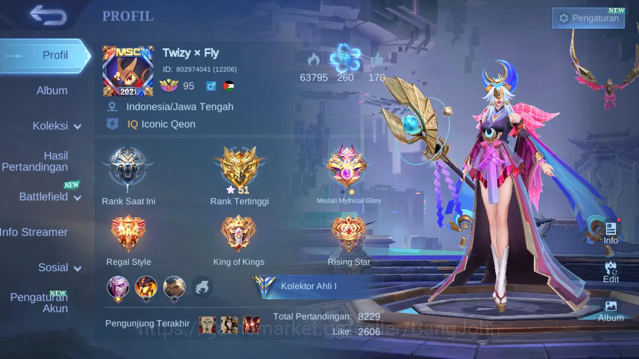 Mobile Legends: Bang Bang Accounts GLOBAL Hero 132 Skin 197 CC Nata | Dtamer Masha |  image 16
