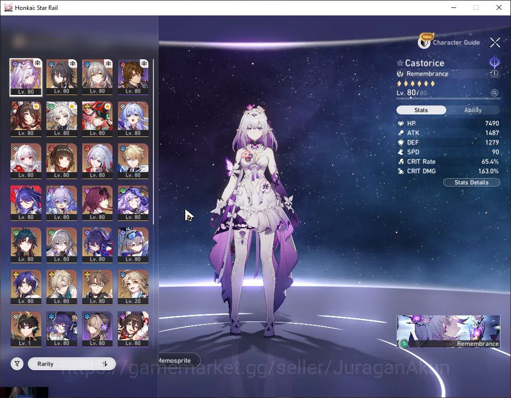 Honkai Star Rail Accounts Mid Game ASIA|TL 70|15 Limited [Castorice,Fugue,Feixiao,Rappa,Robin,Acheron,RuanMei E1]+Sign 3