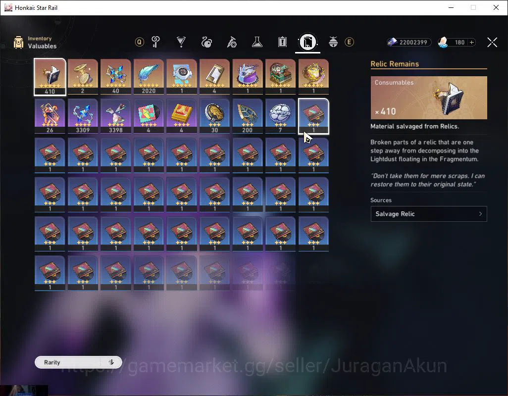 Honkai Star Rail Accounts Mid Game ASIA|TL 70|15 Limited [Castorice,Fugue,Feixiao,Rappa,Robin,Acheron,RuanMei E1]+Sign 9