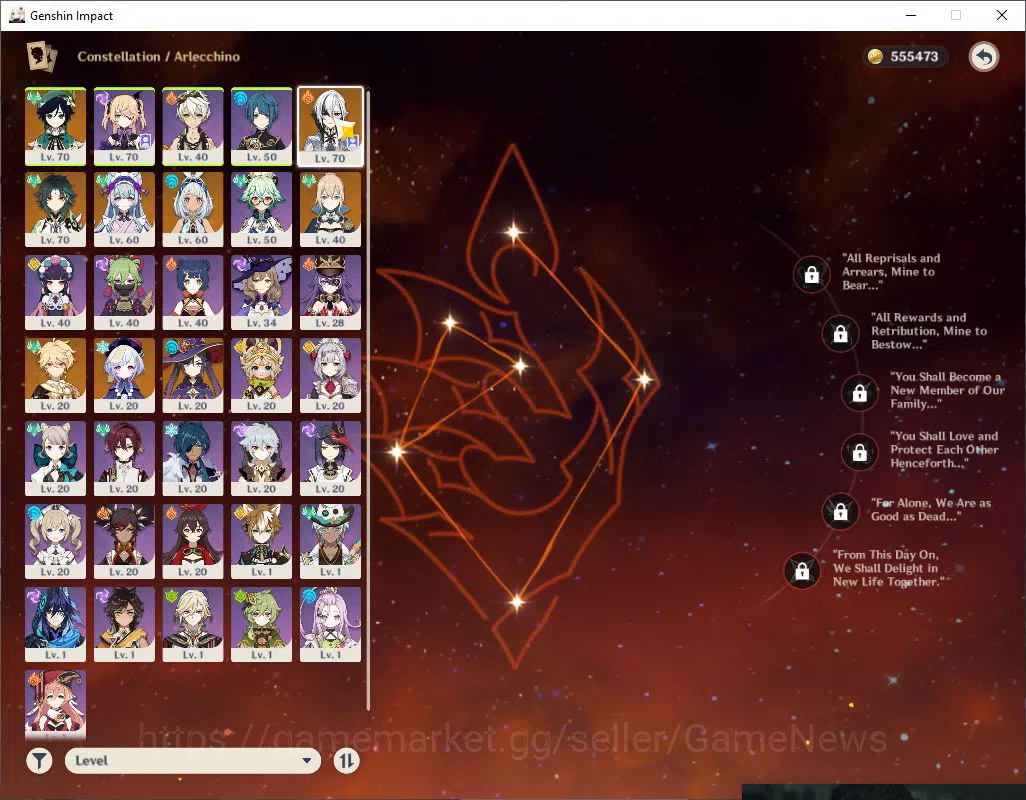 Genshin Impact Accounts Asia|AR 42|4 Limited +1(*5WEAPON)|Arlecchino,Muala image 3