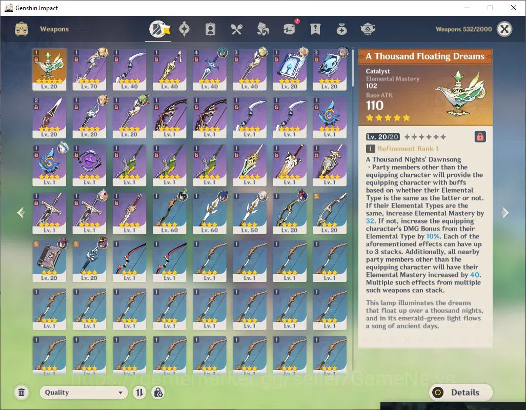 Genshin Impact Accounts Asia|AR 42|4 Limited +1(*5WEAPON)|Arlecchino,Muala image 4