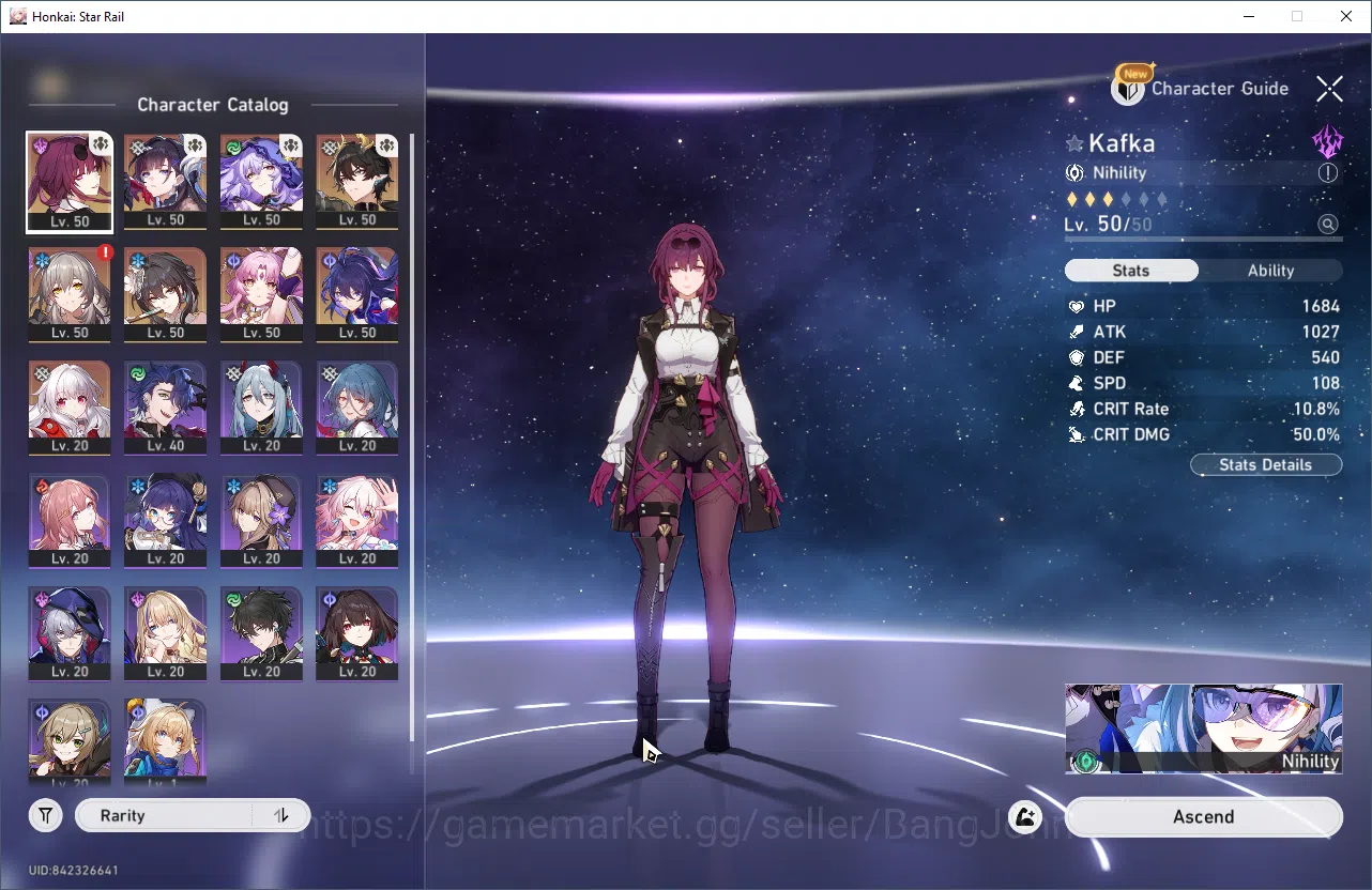 Honkai Star Rail Accounts ASIA | TL 38 | DoT team | kafka, hysilens, black s image 3