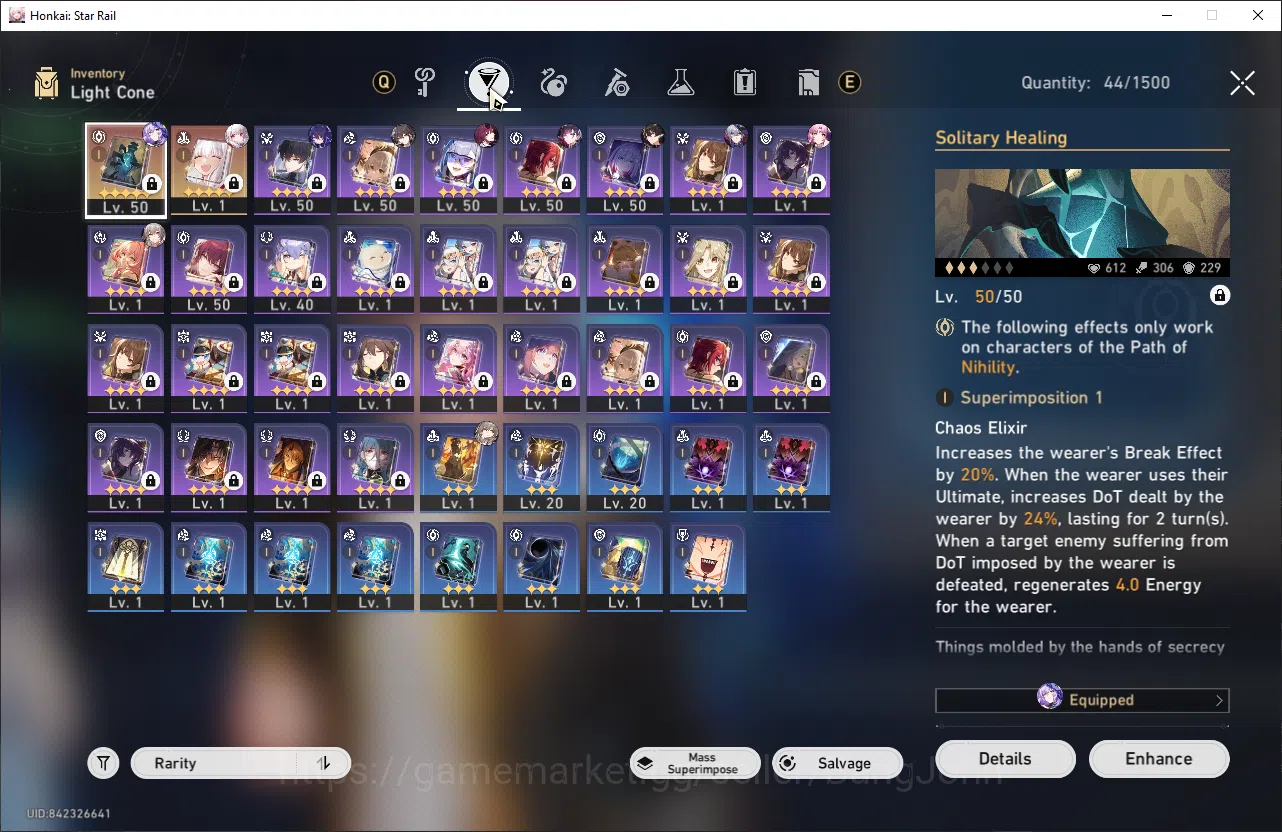 Honkai Star Rail Accounts ASIA | TL 38 | DoT team | kafka, hysilens, black s image 5