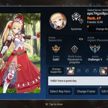 Epic Seven Accounts Limited Hero Global Unverif|22 ML(RnL,Salome,LC Bellona Etc.)+A Fumyr,Rinak|Theater Fresh|SS 2.2K|CHECK