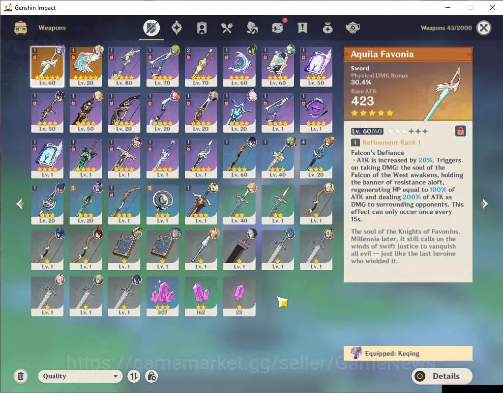 Genshin Impact Accounts Asia|AR 49|3 Limited + 2 (*5 Weapon)|Nefer,Durin,Y image 3
