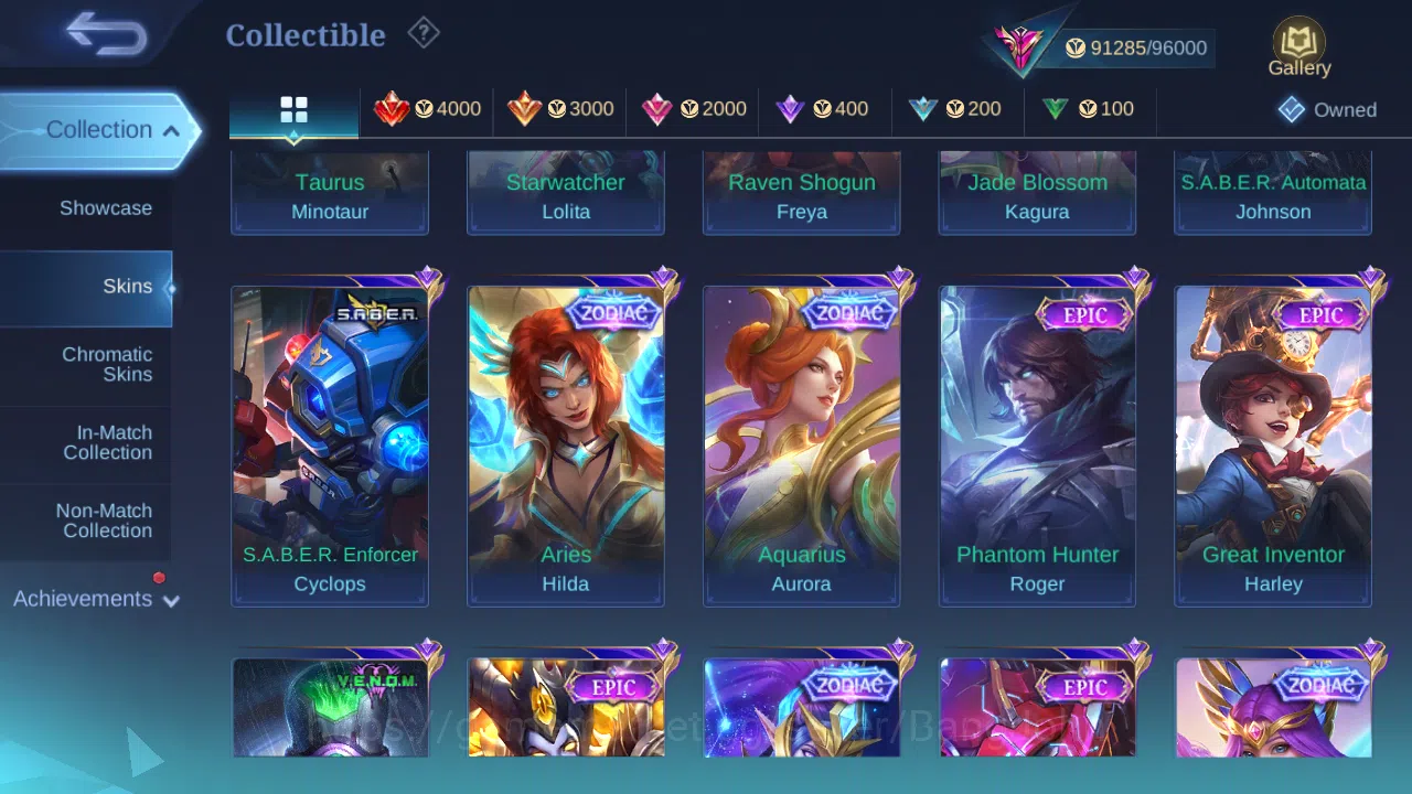 Mobile Legends: Bang Bang Accounts Hero 92 | Skin 275 | Glory | HXH Julian | Naruto S image 7