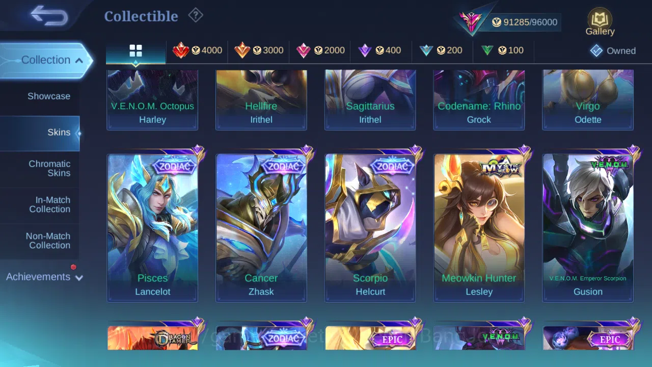 Mobile Legends: Bang Bang Accounts Hero 92 | Skin 275 | Glory | HXH Julian | Naruto S image 8