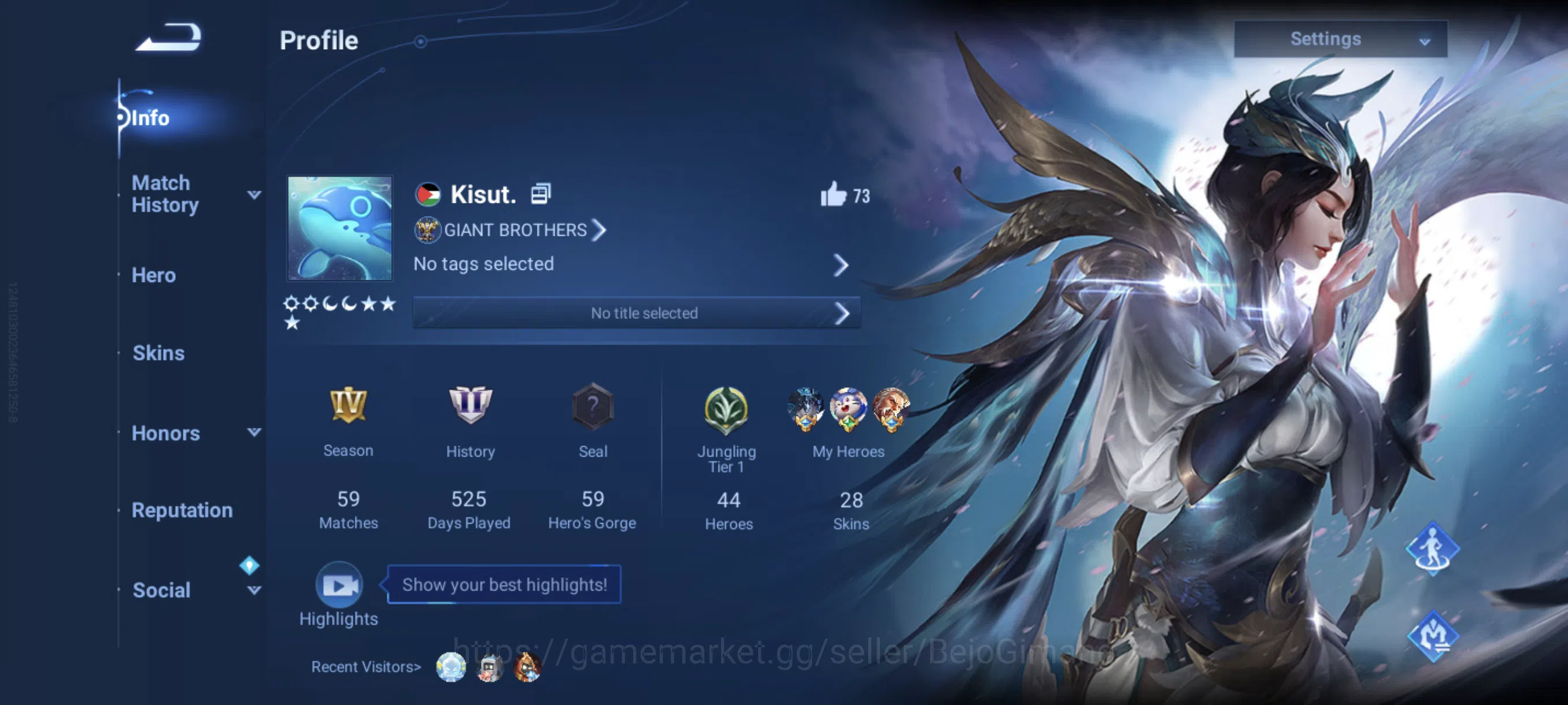 Honor of Kings Accounts Rare Skin Global Hero 44 Skin 28|KIC Luna, Legend Consort Yu, LOM Guiguzi, Limited Yuhuan, etc Log LI 1