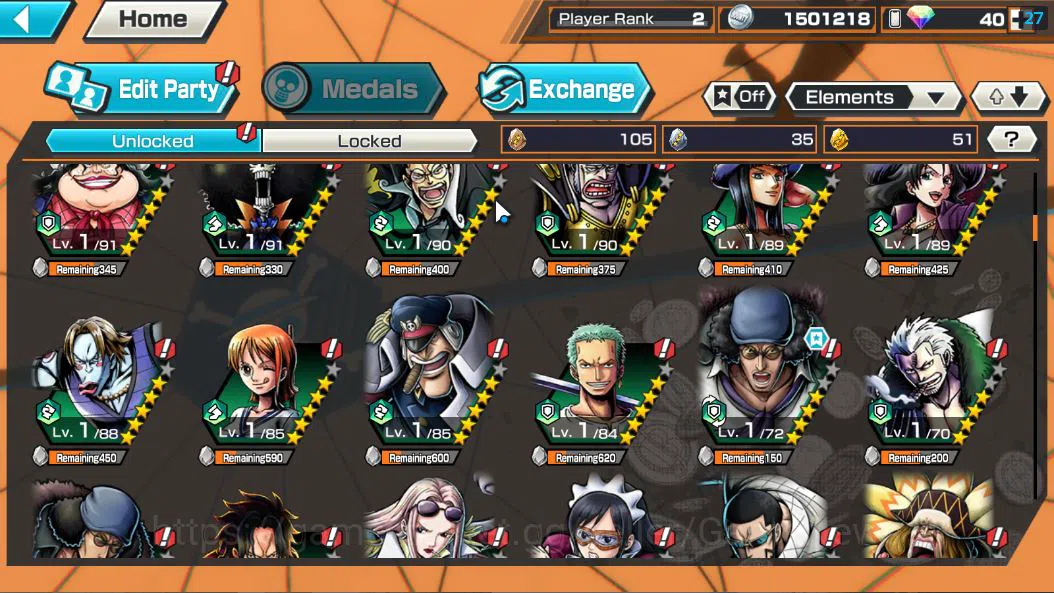 One Piece Bounty Rush Accounts Global|5 EX|BP Kuzan,AMS [Borsalino],5Elder St.Sat image 5