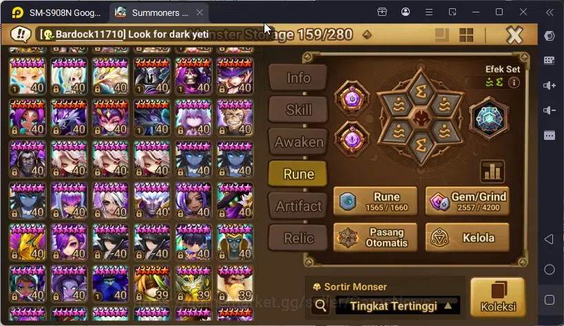 Summoners War: Sky Arena Accounts ASIA ENDGAME|4LD LIMITED EIVOR LIGHT X DEVARAJA X  image 14