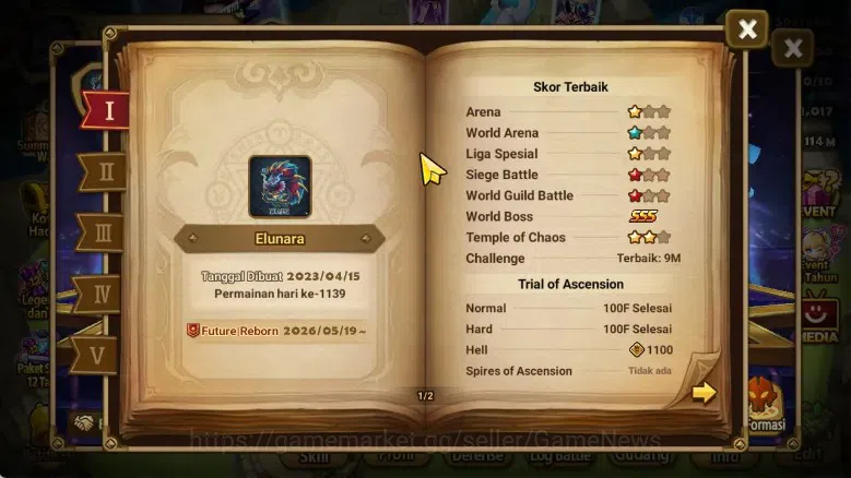 Summoners War: Sky Arena Accounts ASIA ENDGAME|4LD LIMITED EIVOR LIGHT X DEVARAJA X  image 3