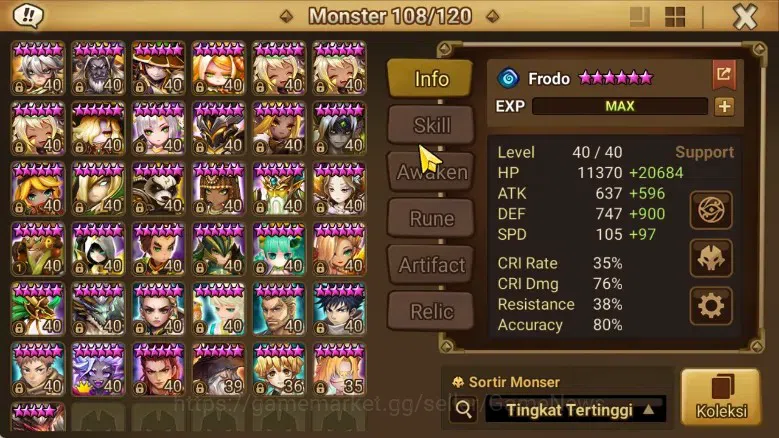 Summoners War: Sky Arena Accounts ASIA ENDGAME|4LD LIMITED EIVOR LIGHT X DEVARAJA X  image 9
