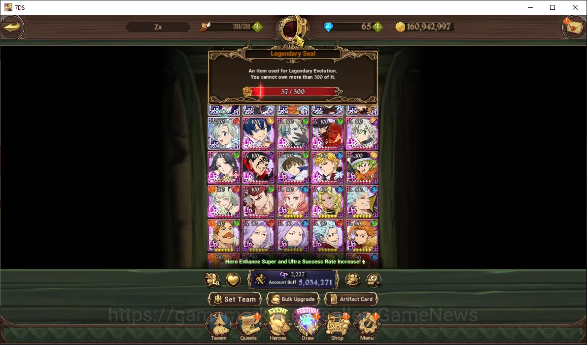 The Seven Deadly Sins: Grand Cross Accounts Others Global|5M CC|6 LR,13 1