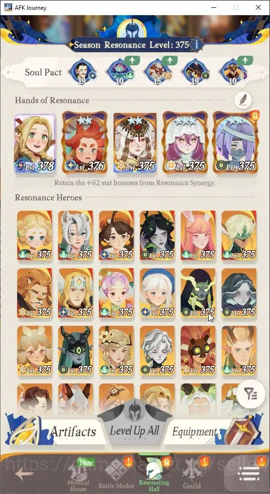 AFK Journey Accounts GLOBAL|Collab DungeonMeshi|3 S+(Daimon,Aurora)|2 Supreme(Galahad)|6 Myth(Marcille)|4 2