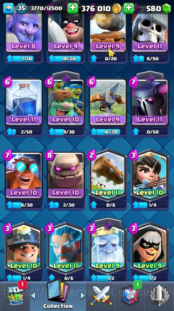Clash Royale Accounts Midgame Lv 35|Trophy 6450|KTL 12|Limited Skin|Card 115|1 HERO 6 EVO 2 Champ 21 Legendary 33 Epic 30 11