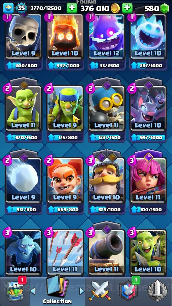 Clash Royale Accounts Midgame Lv 35|Trophy 6450|KTL 12|Limited Skin|Card 115|1 HERO 6 EVO 2 Champ 21 Legendary 33 Epic 30 6